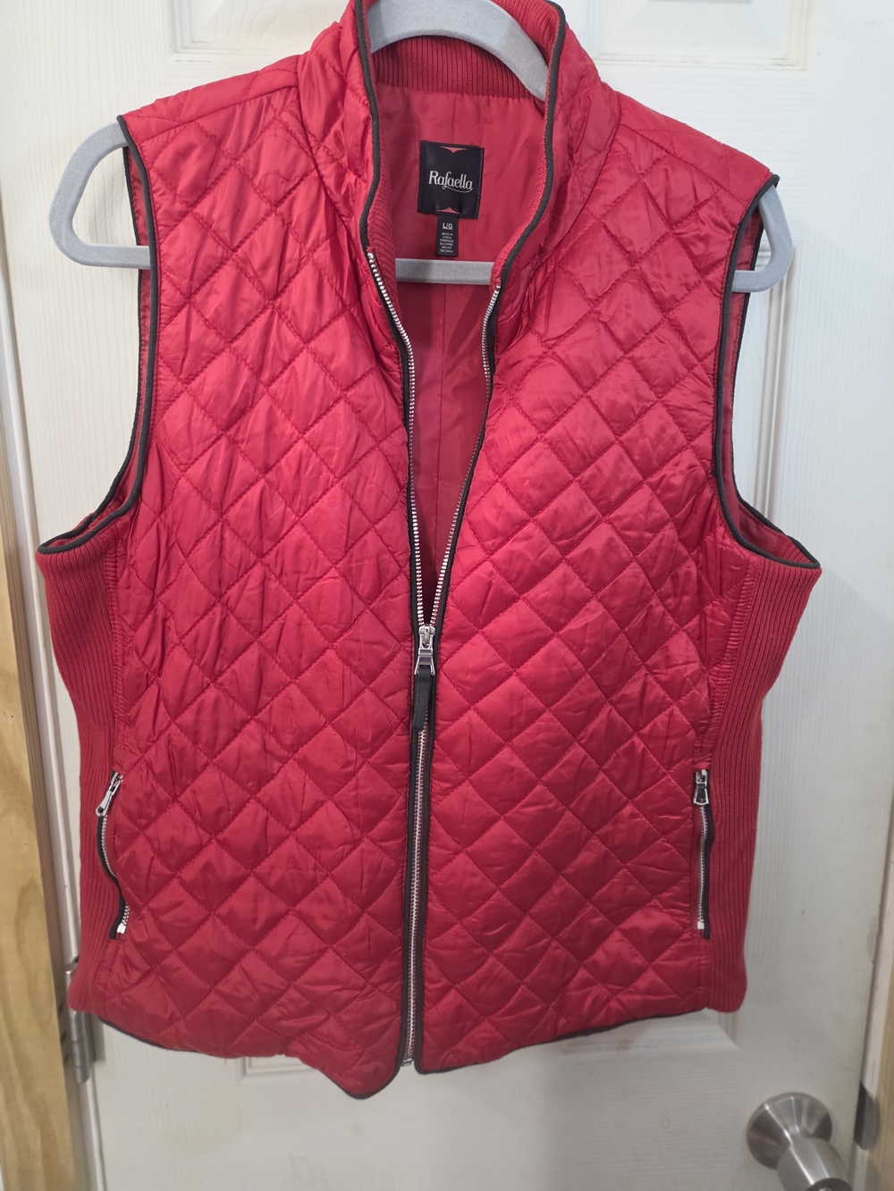 Rafaella Quilted Red Sleeveless Vest #0241